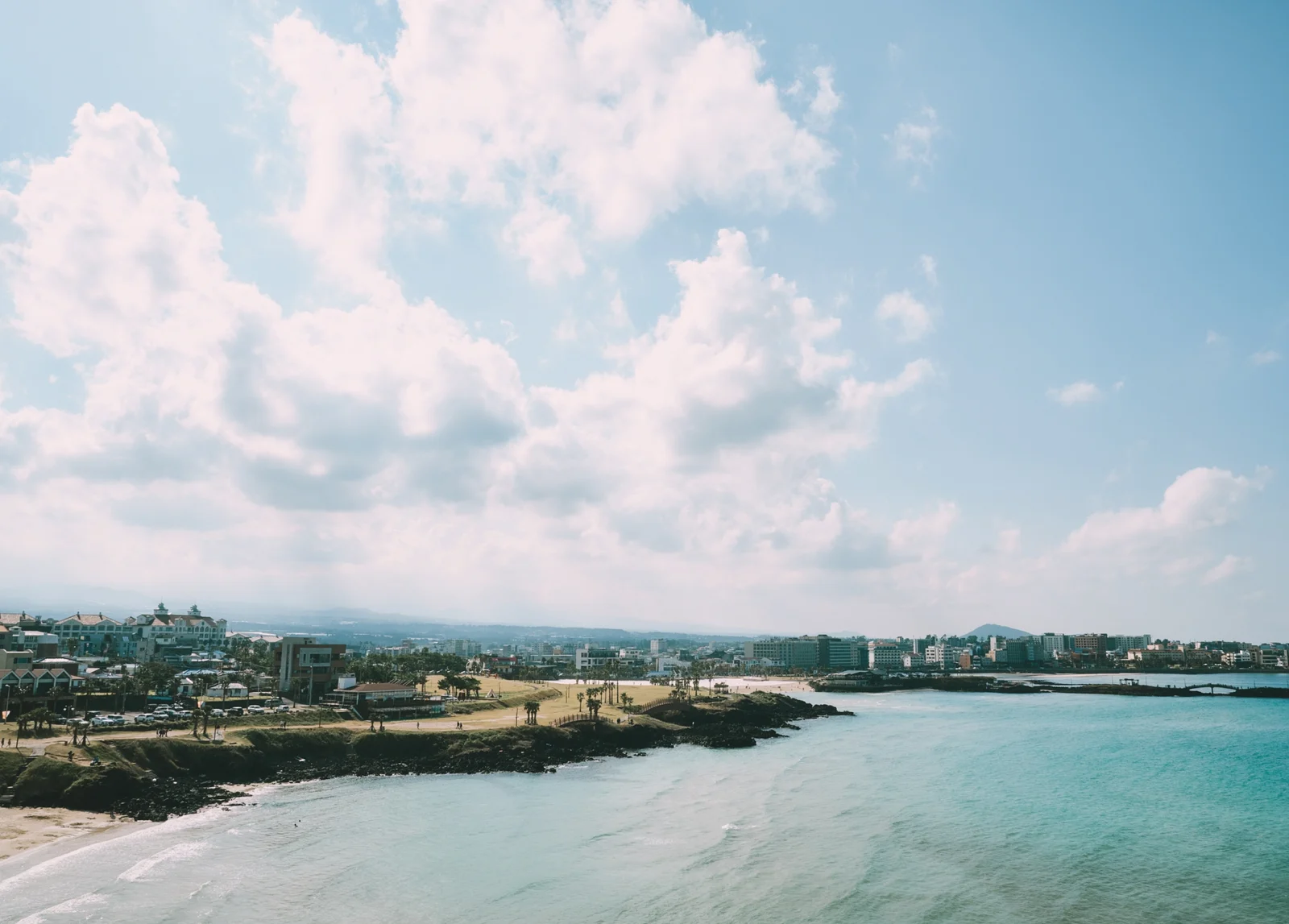 Hamdeok Beach and its coastline in Jeju