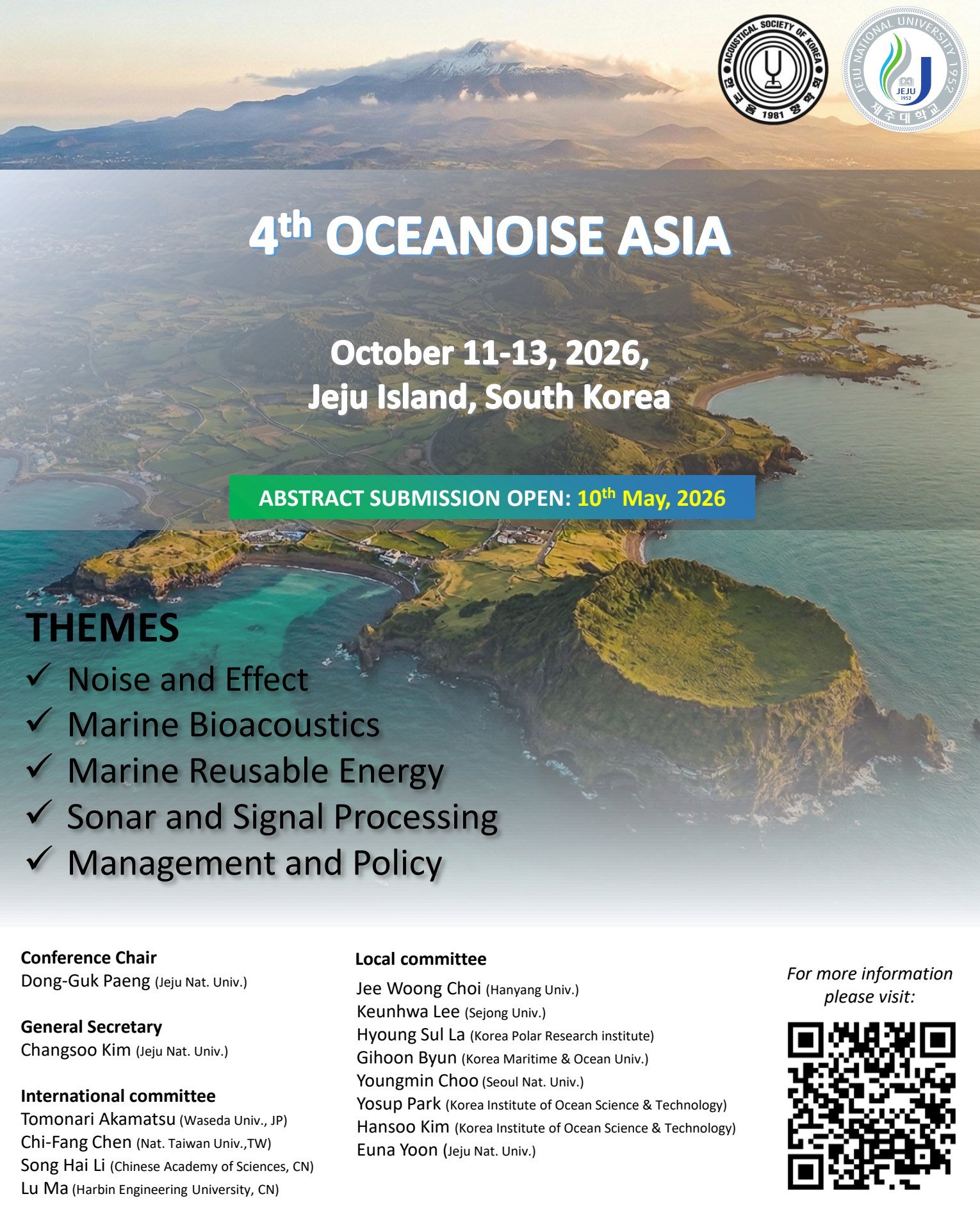 Oceanoise Asia 2026 - Call for Papers
